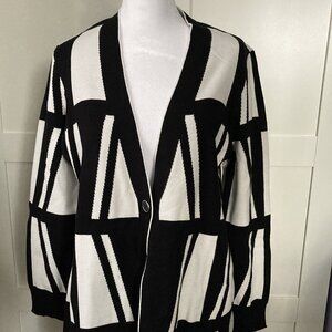 Long Sweater Women's size 8/10 Chico's size 2 single button like new